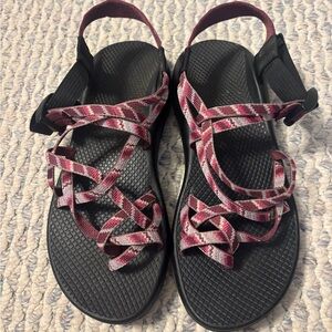 Womens purple and white chacos size 10